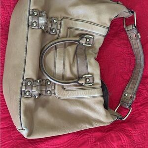 Banana Republic Beige genuine leather Shoulder Bag